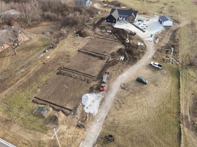 Large septic system installation