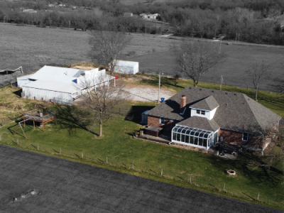 Rural real estate with grey outline
