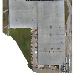 Large commercial roof inspection orthomosaic