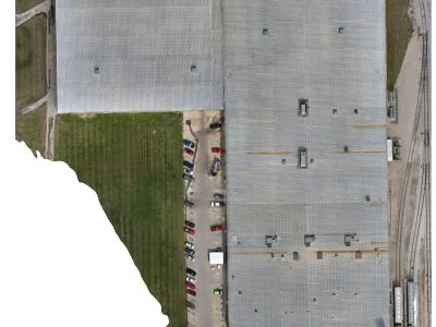 Large commercial roof inspection orthomosaic