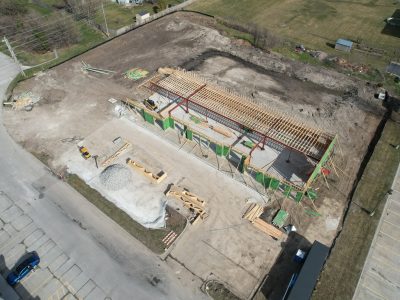 Construction of apartment building