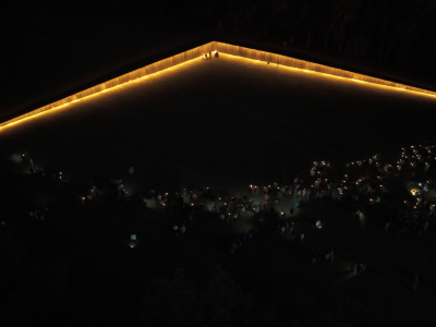 Wall That Heals Agent Orange awareness lighting