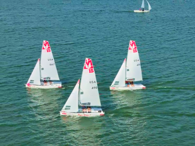 Sailboats on a lake